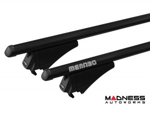 Alfa Romeo Stelvio Roof Rack Cross Bars - for models w/ factory roof rails - Black